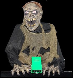 Prop Hire Perth HALLOWEEN MOVING HEAD ZOMBIE