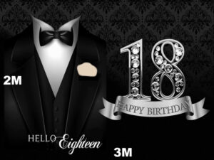 MENS 18TH BIRTHDAY BACKDROP HIRE BOYS 18TH BIRTHDAY BACKDROP HIRE