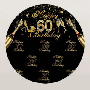 round happy 60th birthday backdrop hire round happy 60th birthday backdrop hire